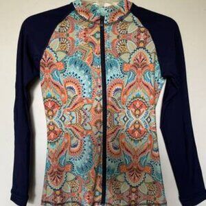 NWT Helen Jon Marimar Surf Swim Long Sleeve Shirt UPF +50 Size Small